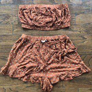 Crop top and skort set